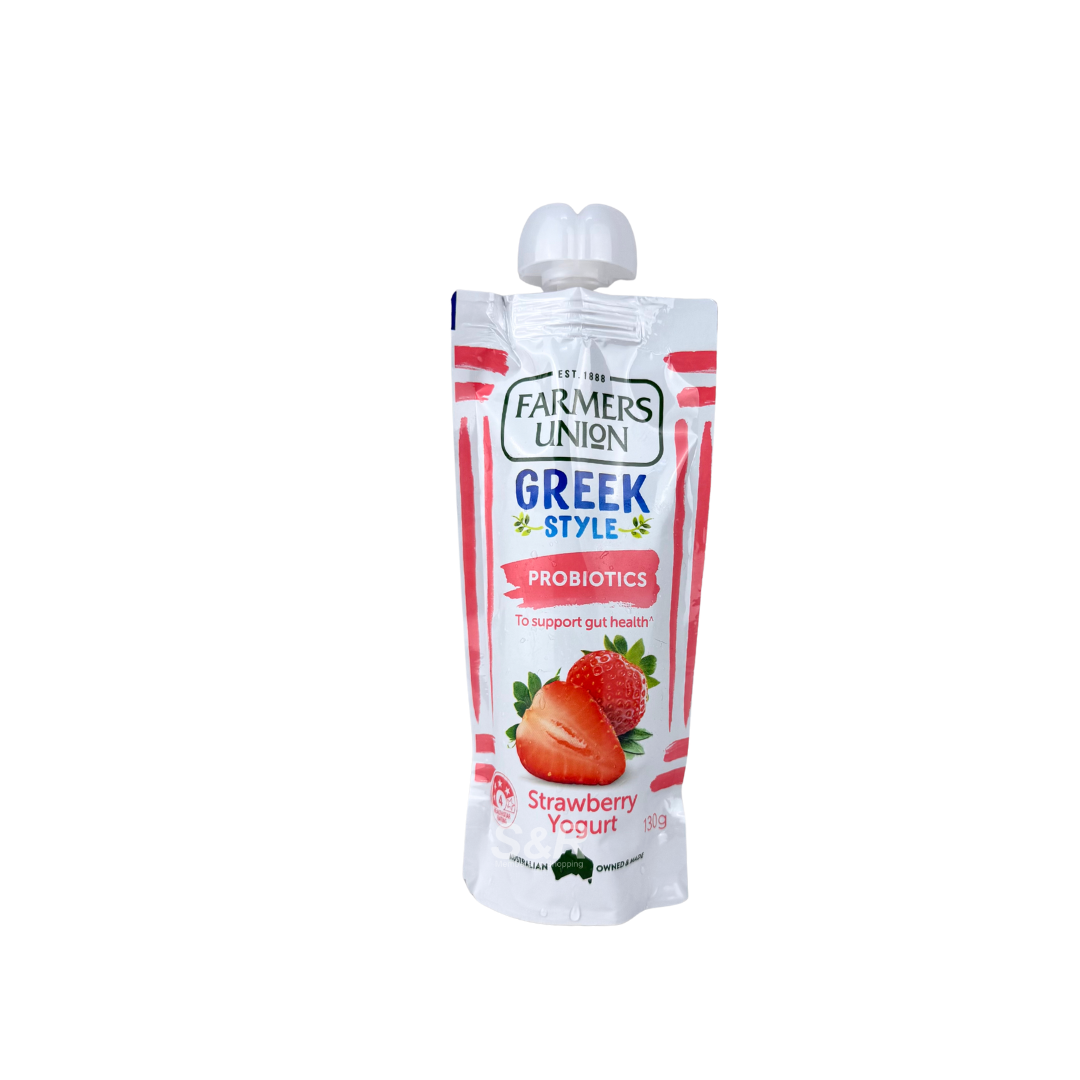 Farmers Union Probiotics Greek Style Strawberry Yogurt 130kg Farmers Union Probiotics Greek Style Strawberry Yogurt 130kg